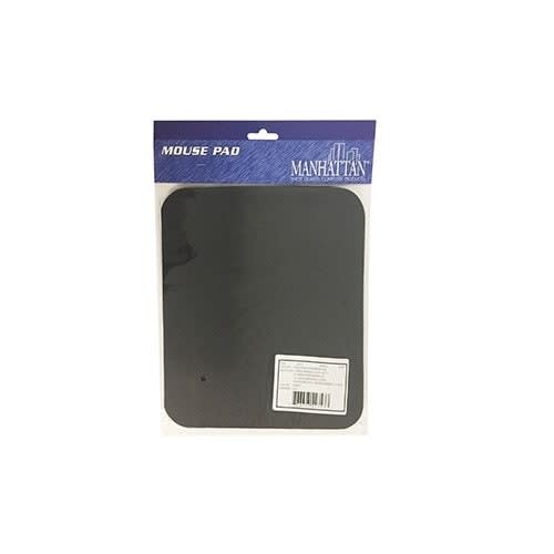 Manhattan Mousepad Espuma Individual Negro 6mm - 60mm X 220mm X 260mm Dimensión - Negro - Espuma - Al Por Menor