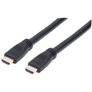 Manhattan Cable Hdmi 2.0 Intramuro M-M 10.0m - Cable For Tv, Dispositivo De Audio/Vídeo, Reproductor Blu-Ray, Pc, Consola De Juegos - 18gbit/S - Admite Hasta4096 X 2160 - Apantallado - Oro Contacto Chapado - 24 Awg - Negro