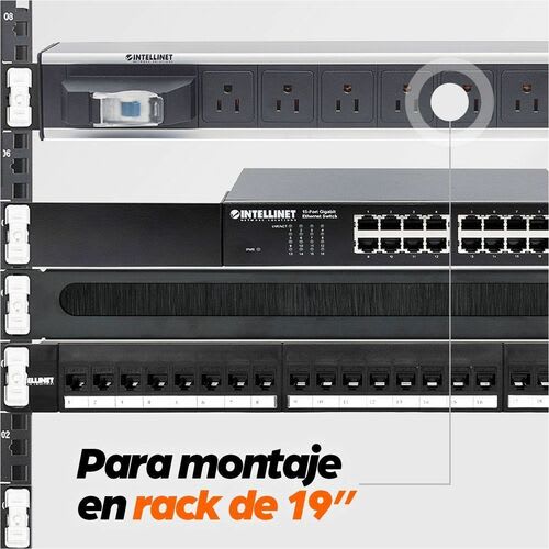 Barra Pdu 12 Cont. Gab/Rack, Vertical, Con - Iec 60906 - Vertical - Montable En Bastidor - Image 3