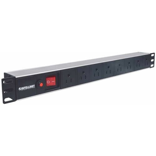Intellinet Pdu Barra Multicontacto Con 8 Contactos Interruptor Supresor Para Rack De 19" - Basic - Iec 60906 - 8 X Iec 60906 - 15a - 1u - Montable En Bastidor - Compacto