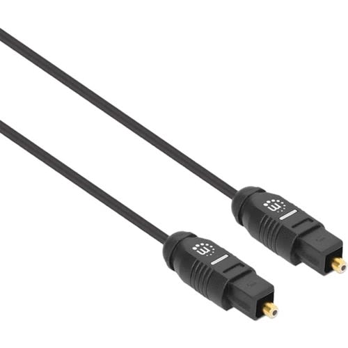 Manhattan 356084 3m Fibra óptica Cable De Audio - Cable For Dispositivo De Audio, Receptor A/V, Amplificador, Sistema Del Sonido, Tv, Playstation 3, Pc, Playstation 4, Xbox One, Xbox 360, Sistema De Teatro En Casa, ... - Oro Contacto Chapado - Negro