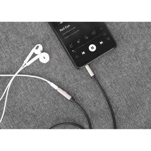 Manhattan 356022 1m Minifono Cable De Audio - Cable For Dispositivo De Audio, Estéreo De Coche, Auricular, Altavoz, Smartphone, Portátil, Tableta, Ipod, Reproductor Mp3, Amplificador, Teléfono, ... - Cable De Extensión - Oro Contacto Chapado - 28 Awg - Negro, Plata