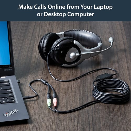 Startech.com Adaptador De Diadema Mini-Jack 3.5mm 4 Pines A Conectores Separados De Audífonos Y De Micrófono - M A 2xh - Cable For Dispositivo De Audio, Portátil, Auriculares, Auricular, Altavoz, Portátil, Auriculares, Micrófono - Níquel Conector Chapado - 28 Awg - Negro
