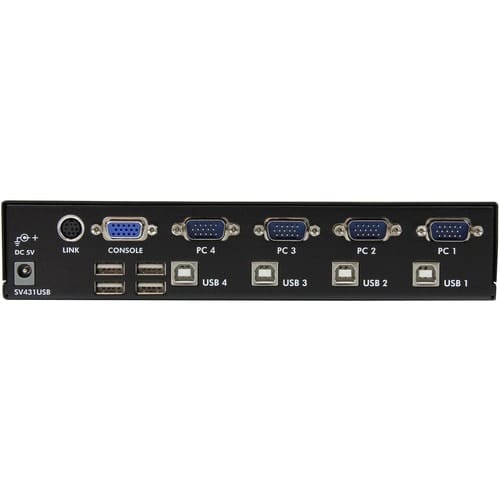 Startech.com Switch Kvm De 4 Puertos Con Usb - 1 Usuario Local - 1u - 4 Computador(es) - 1 Usuarios Locales - 1920 X 1440 - 8 X Usb - 5 X Vga - 1u - Montable En Bastidor, De Escritorio - Image 3