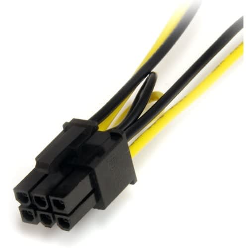 Startech.com Cable Adaptador 15cm Alimentación Sata A Conector 6 Pines De Corriente De Tarjeta De Video Pci Express - Para Tarjeta Pci Express - Sata / Pci-E - 1 Solamente