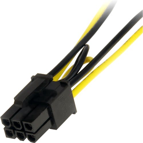 Startech.com Cable Adaptador 15cm Alimentación Sata A Conector 6 Pines De Corriente De Tarjeta De Video Pci Express - Para Tarjeta Pci Express - Sata / Pci-E - 1 Solamente