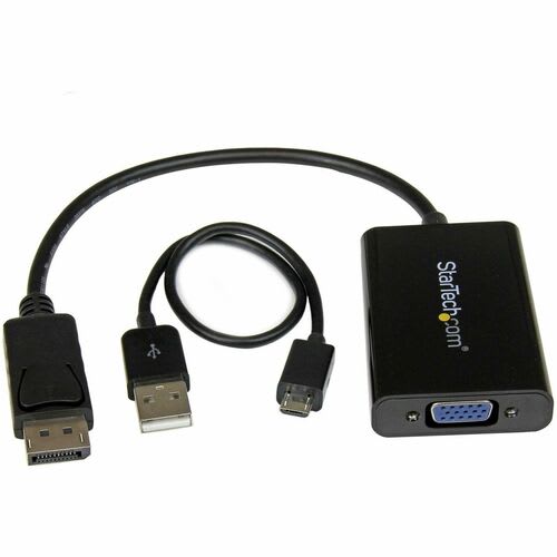 Startech.com Adaptador De Video Displayport A Vga Con Audio - Negro