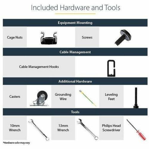 Startech.com Rack 12u Móvil De Marco Abierto De 4 Postes Para Servidores - Rack De 19 Pulgadas - Ruedas O Patas Niveladoras - Acero, Acero Laminado En Frío - 544g Capacidad De Peso Estático