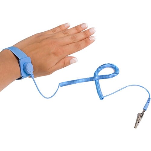 Startech.com Pulsera Antiestatica Con Cable A Tierra - Brazalete Antiestatico Con Protección Esd - 1 - 15.2mm Altura X 15.2mm Ancho X 1.8m Longitud - Azul - Elástico