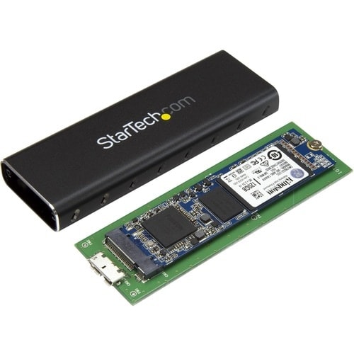 Startech.com Gabinete Usb 3.0 (5gbps) A Ssd M.2 De Aluminio Con Uasp - Negro - Sata Ngff M.2 Con B Key Y B+m Key - No Compatible Nvme/Ahci - 1 X Ssd Admitido - 1 X Bahía Total - Aluminio