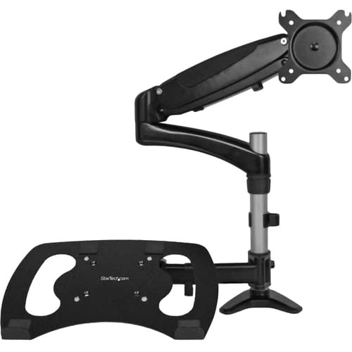 Startech.com Brazo Para Un Monitor - Base Para Laptop Con Ajuste De Altura De Un Toque - Altura Ajustable - 1 Pantalla(s) Admitidas - 38.1cm A 68.6cm (27") Para Pantalla Plana - 7.98kg Capacidad De Carga - 75 X 75, 100 X 100 - Aluminio - 1 Solamente - Image 2