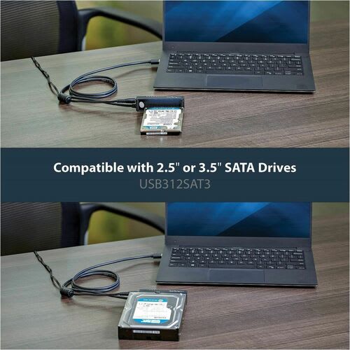 Startech.com Cable Adaptador Usb 3.1 (10gbps) Para Unidades De Disco Sata De 2.5 Y 3.5 Pulgadas - Negro - Image 2
