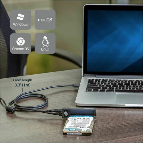 Startech.com Cable Adaptador Usb 3.1 (10gbps) Para Unidades De Disco Sata De 2.5 Y 3.5 Pulgadas - Negro - Image 3
