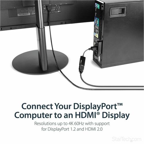 StarTech.com Startech.com Adaptador Conversor Displayport A Hdmi - 4k 60hz Uhd - Negro