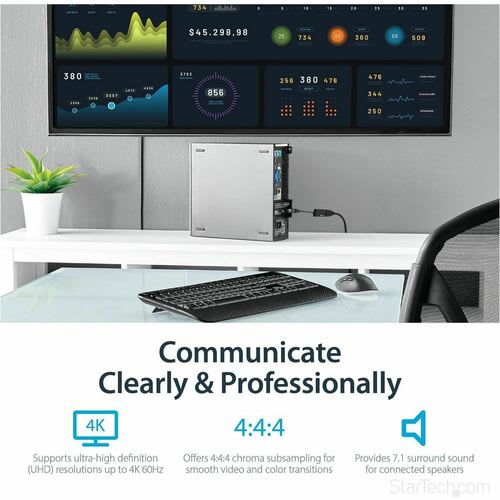 Startech.com Adaptador Conversor Displayport A Hdmi - 4k 60hz Uhd - Negro