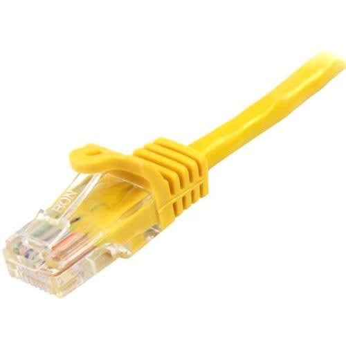 StarTech.com Startech.com Cable De Red De 0.5m Amarillo Cat5e Ethernet Rj45 Sin Enganches - Cable For Dispositivo De Red, Conmutador, Hub, Workstation, Panel De Conexión - Cable De Conexión - Oro Conector Chapado - 24 Awg - Amarillo