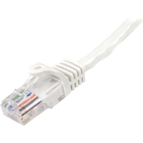 StarTech.com Startech.com Cable De Red De 10m Blanco Cat5e Ethernet Rj45 Sin Enganches - Cable For Dispositivo De Red, Hub, Conmutador, Servidor De Impresión, Panel De Conexión - Cable De Conexión - Oro Conector Chapado - 24 Awg - Blanco