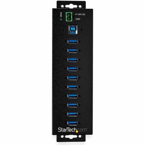 Startech.com Concentrador Industrial Usb 3.0 De 10 Puertos - 5gbps - Adaptador De Alimentación - Protección De Descargas 350w & Esd - Soporte Uasp - 10 Total Usb Port(s) - 10 Puerto(s) Usb 3.1 - Pc - Image 3