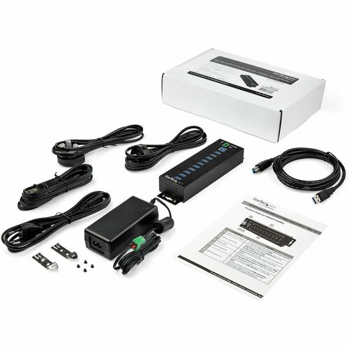 Startech.com Concentrador Industrial Usb 3.0 De 10 Puertos - 5gbps - Adaptador De Alimentación - Protección De Descargas 350w & Esd - Soporte Uasp - 10 Total Usb Port(s) - 10 Puerto(s) Usb 3.1 - Pc - Image 4