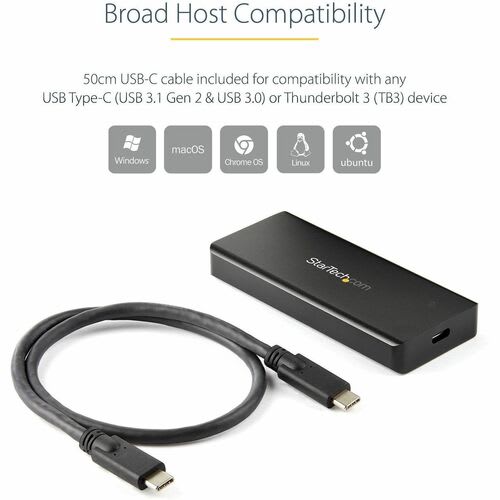 Startech.com M2e1bru31c Gabinete M.2 Nvme Para Ssd Pcie - Ip67 Resistente Agua/Polvo - Usb 3.1 Gen 2 - 1 X Ssd Admitido - 1 X Bahía Total - Aluminio - Image 5