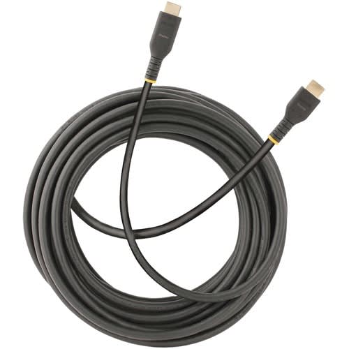 Startech.com Cable 10m Hdmi Activo - Hdmi 2.0 4k 60hz Uhd - Resistente - Con Fibra De Aramida - Cable Hdmi De Alta Velocidad Con Ethernet - Cable For Dispositivo De Audio/Vídeo - 18gbit/S - Admite Hasta4096 X 2160 - Apantallado - Oro Conector Chapado - 28 Awg - Negro