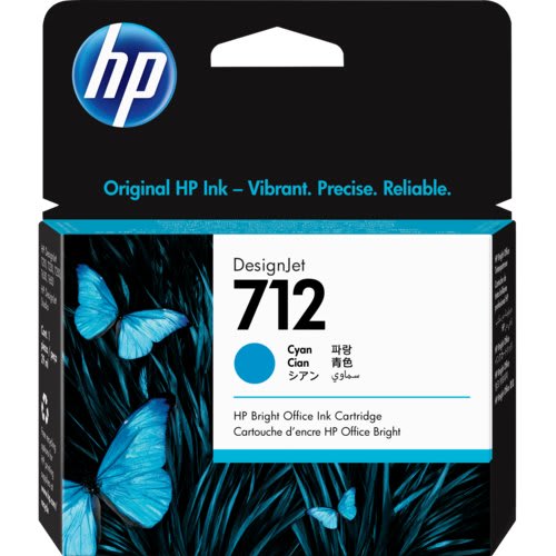 HP Impresion Hp Inc Cartucho De Tinta Hp 712 Inyección De Tinta - Azul Ciánico - Original - 1 Paquete - Inyección De Tinta - 1 Paquete
