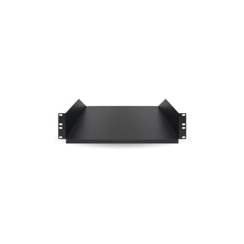 BRobotix Brobotix Charola, Estante, Bandeja Estándar Universal Para Gabinete O Rack 2u Lisa 35 Cm Profundidad, Soporta Hasta 20 Kg - Rack Gabinete 19" - 2 Unidades 35 Centimetros De Profundidad 20 Kilogramos De Carga - Metal, Switch Servidor Monitor