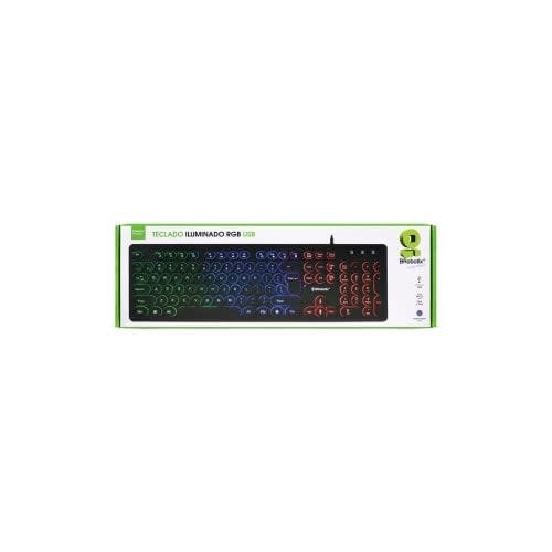 BRobotix Brobotix Teclado Alámbrico Con Iluminación Rgb, Color Negro, Compatible Con Windows, Mac Os, Chromeos, Ios, Android, Wireless, Kit De Teclado Y Mouse, Pc Escritorio, Laptop, Notebook, Computadora, Keyboard/Keypad, Teclado Gamer, Teclado Alámbrico Gamer, Teclado Iluminado. Compatible Con Windows , Hp , Lenovo, Dell , Asus