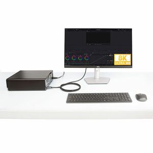 Startech.com Cable Adaptador De 2m Displayport A Hdmi - 8k 60hz - 4k 144hz - Hdr10 - Convertidor De Video Activo Dp 1.4 A Hdmi 2.1 - Cable For Computadora De Escritorio, Monitor - Admite Hasta7680 X 4320 - Apantallado - Níquel Conector Chapado - Negro, Gris - Image 3