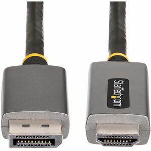 Startech.com Cable Adaptador De 2m Displayport A Hdmi - 8k 60hz - 4k 144hz - Hdr10 - Convertidor De Video Activo Dp 1.4 A Hdmi 2.1 - Cable For Computadora De Escritorio, Monitor - Admite Hasta7680 X 4320 - Apantallado - Níquel Conector Chapado - Negro, Gris - Image 8