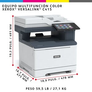 Multifuncional Laser Color A4 Xerox, 42 Ppm, Adf, Red, Usb, Nfc, Wifi-Opcional, 1.2 Ghz. 2 Gb Recomendado Hasta 12,500 Paginas Mensuales