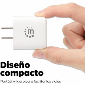Cargador Pared 20w, Usb-C Pd (20w) Y Usb - 1 Paquete(s) - Adaptador Universal - Para Smartphone, Tablet Pc, Consola De Juegos Portátil, Dispositivo Móvil, Iphone, Ipad, Airpod, Auricular Bluetooth - 120 V Ac, 230 V Ac Entrada - 5 V Dc, 9 V Dc, 12 V Dc Salida - 3a - Blanco - Image 6