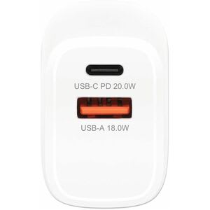 Cargador Pared 20w, Usb-C Pd (20w) Y Usb - 1 Paquete(s) - Adaptador Universal - Para Smartphone, Tablet Pc, Consola De Juegos Portátil, Dispositivo Móvil, Iphone, Ipad, Airpod, Auricular Bluetooth - 120 V Ac, 230 V Ac Entrada - 5 V Dc, 9 V Dc, 12 V Dc Salida - 3a - Blanco - Image 7