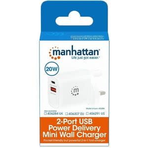 Cargador Pared 20w, Usb-C Pd (20w) Y Usb - 1 Paquete(s) - Adaptador Universal - Para Smartphone, Tablet Pc, Consola De Juegos Portátil, Dispositivo Móvil, Iphone, Ipad, Airpod, Auricular Bluetooth - 120 V Ac, 230 V Ac Entrada - 5 V Dc, 9 V Dc, 12 V Dc Salida - 3a - Blanco - Image 14