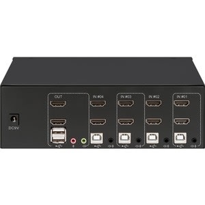 Mux Kvm Hmdi Doble Monitor 4:1, 4k@30mhz U - 4 Computador(es) - 1 Usuarios Locales - 3840 X 2160 - 7 X Usb - Usb 2.0 - 10 X Hdmi - Image 4