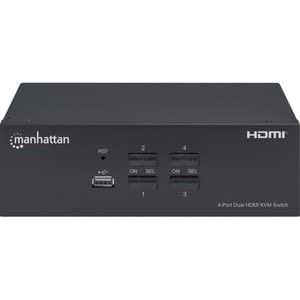 Mux Kvm Hmdi Doble Monitor 4:1, 4k@30mhz U - 4 Computador(es) - 1 Usuarios Locales - 3840 X 2160 - 7 X Usb - Usb 2.0 - 10 X Hdmi - Image 5