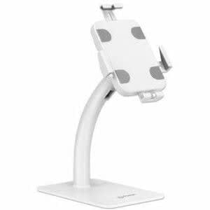 Manhattan Soporte Tableta De Escritorio 7.9 A 11" , A - 20.1cm (7.9") A 27.9cm (11") Para Pantalla Plana - 1kg Capacidad De Carga - Independiente, De Escritorio, Encimera - Acero, Plástico - Blanco - Para Tableta, Ipad, Ipad Air, Ipad Mini, Business, Espacio Público, Monitor, Proyector, Portátil, Pantalla - Rotación 360°, Inclinable, Ancho Ajustable, Ajustable, Seguro, Antirrobo, Bloqueable, Gestión De Cableado, Robusto, Recubierto Con Polvo, Acceso Fácil A Puertos, ...