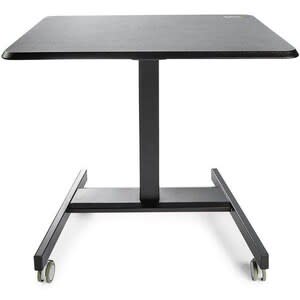 Startech.com Escritorio Móvil De Trabajo De Pie - Mesa Ergonómica/Portátil - Ajuste De Altura - Estación/Carro Con Ruedas Para Pc/Laptop - Rectángulo Superior - Altura Ajustable - 800mm Largo De Sobremesa X 600mm Ancho De Sobremesa - 1143mm Altura - Negro - Acero - Madera Material De La Tapa - 1 Solamente - Image 6