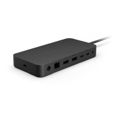 Microsoft Thunderbolt 4 Base De Conexión Para Computadora De Escritorio, Portátil, Monitor - Capacidad De Carga - 165w - Negro - 2 Displays Supported - 4k @ 60hz - 3840 X 2160 - 6 X Puertos Usb - 3 X Usb Type-A Ports - Usb Tipo-A - 3 X Usb Type-C Ports - Usb Tipo-C - 1 X Rj-45 Ports - Red (rj-45) - Thunderbolt - Cableado - 2.5 Gigabit Ethernet - 96w