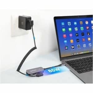 Manhattan Convertidor Docking Usb-C A Hdmi, 3 En 1 Con Pd - Manhattan Usb Tipo C Base De Conexión - Capacidad De Carga - Gris - De Escritorio