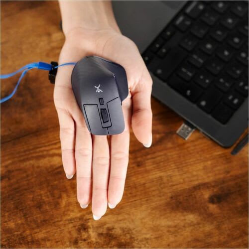 Mouse Perfect Choice Pixie Tamaño Pequeño - Frecuencia Bluetooth/Radio - Usb, Usb Tipo C - óptico - 4 Botón(es) - Azul - 1 - Inalámbrico - 10m - 2.40ghz - Recargable - 1600 Dpi - Image 2
