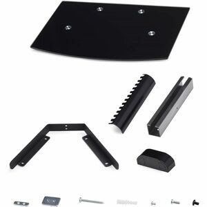 Startech.com Estante Para Av Flotante De Montaje En Pared - Ajustable En Altura - Para Debajo Del Tv - Estante De Vidrio Templado Negro - Altura Ajustable - 6.99kg Capacidad De Carga - Aluminio, Acero, Plástico - 1