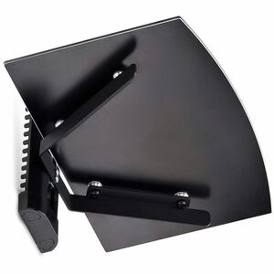 Startech.com Estante Para Av Flotante De Montaje En Pared - Ajustable En Altura - Para Debajo Del Tv - Estante De Vidrio Templado Negro - Altura Ajustable - 6.99kg Capacidad De Carga - Aluminio, Acero, Plástico - 1
