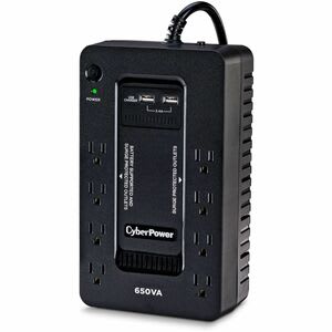 Ups Standby Cyberpower - 650va/360w - Compacto - 8hora(s) Recarga - 2minuto(s) Stand-By - 120 V Ac Entrada - 120 V Ac Salida - 8 X Nema 5-15r, 2 X Usb Receptacle(s) - 4 X Battery/Surge Outlet