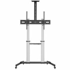 Ic Intracom Carro Multimedia - 80kg Capacidad De Carga - 4 Ruedas - Aluminio, Acero, Poliuretano - 1.3m Longitud X 717mm Ancho X 2326.9mm Altura - Plata, Negro - 152.4cm (60") A 254cm (100") Screen Supported - Image 3