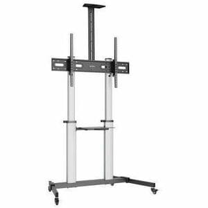 Ic Intracom Carro Multimedia - 80kg Capacidad De Carga - 4 Ruedas - Aluminio, Acero, Poliuretano - 1.3m Longitud X 717mm Ancho X 2326.9mm Altura - Plata, Negro - 152.4cm (60") A 254cm (100") Screen Supported - Image 5