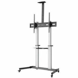 Ic Intracom Carro Multimedia - 80kg Capacidad De Carga - 4 Ruedas - Aluminio, Acero, Poliuretano - 1.3m Longitud X 717mm Ancho X 2326.9mm Altura - Plata, Negro - 152.4cm (60") A 254cm (100") Screen Supported - Image 6