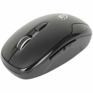 Mouse Manhattan Mw6185 Tama?o Completo - Radiofrecuencia - Usb Tipo A - óptico - 6 Botón(es) - Negro - Inalámbrico - 10m - 2.40ghz - 1600 Dpi - Rueda De Desplazamiento - Diestro - 1 X Aa Battery Supported