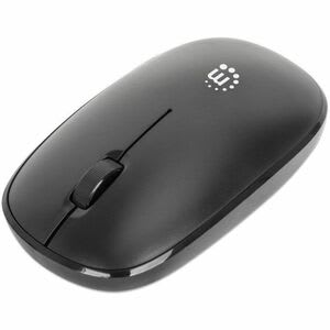 Mouse Manhattan Mw3050 Tama?o Completo - Radiofrecuencia - Usb Tipo A - óptico - 3 Botón(es) - Negro - Inalámbrico - 10m - 2.40ghz - 1200 Dpi - Rueda De Desplazamiento - Simétrico - 1 X Aa Battery Supported
