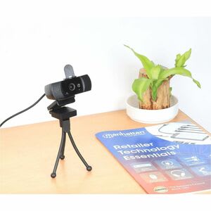 Cámara Web Manhattan 462556 - 2megapíxel - 30fps - Negro - Usb 2.0 Tipe A - Al Por Menor - Full Hd - 1920 X 1080 Vídeo - Foco Estático - 78° ángulo - Clip, Montaje De Trípode - Micrófono - Windows, Macos, Linux, Android, Windows Xp, Windows Vista, Windows 8.1, Windows 10, Windows 11, Macos 10.6 O Superior - Rotación 360°, Plug Y Play, Balance De Blancos Automático